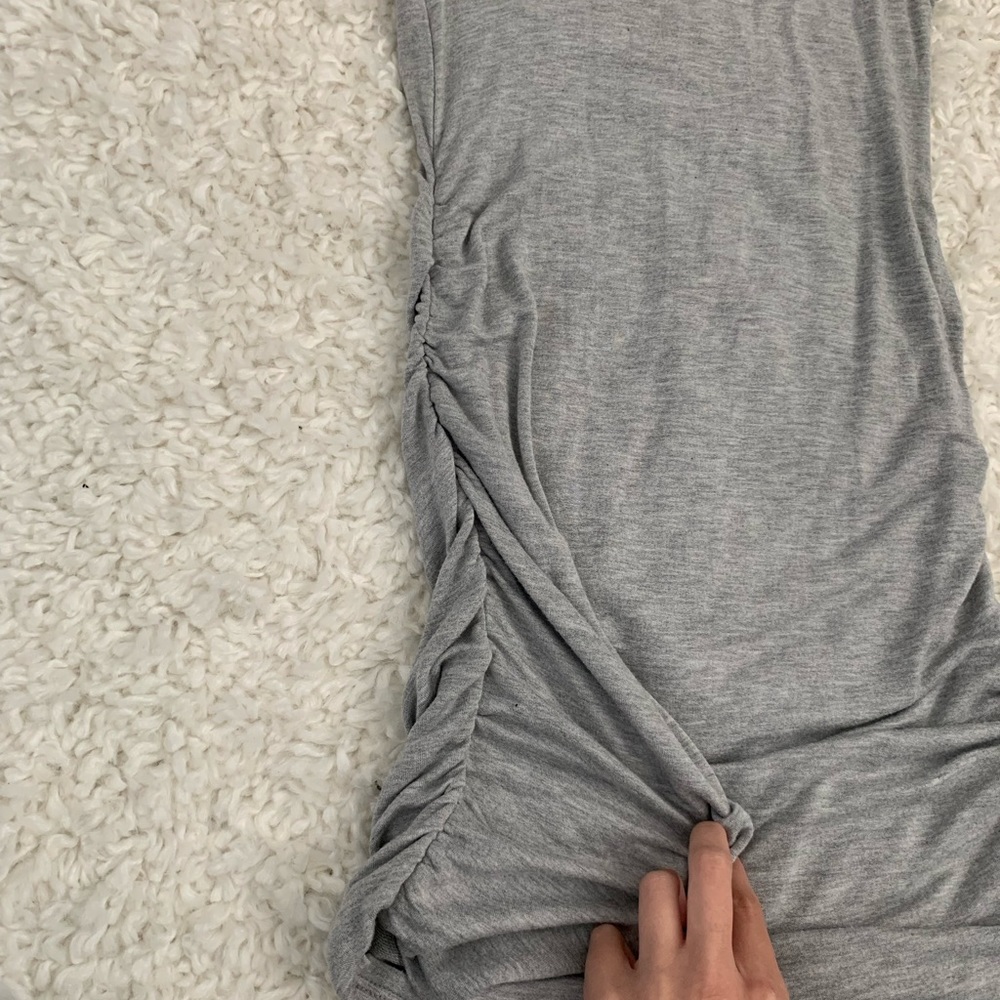 Light Grey Ruched Dress - Picture 3 of 3